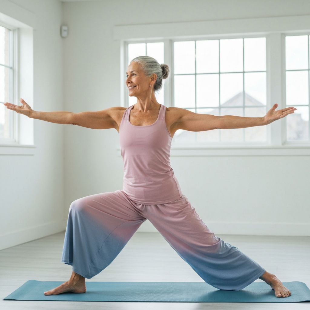 Yoga instructor demonstrating pose